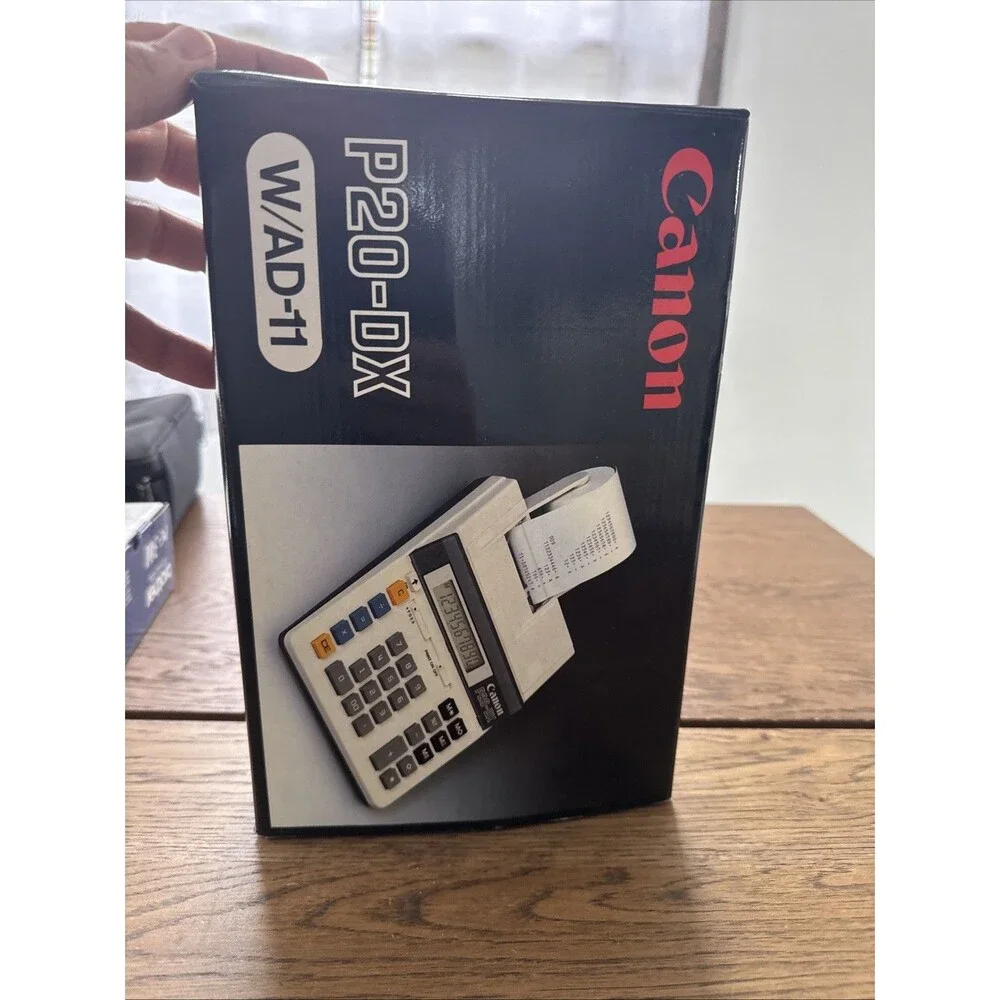 Canon P20-DX Printing Calculator LCD Display Desktop w/ AD-11